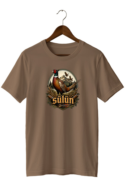 WİDİ Exclusive Hunter Collection T-Shirt with Pheasant Illustration