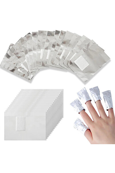 Choice 100Pcs Bag Aluminium Foil Nail Art Soak Off Polish Nail Removal Wraps ...