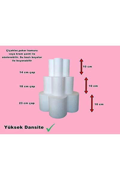 Uyarstrafor 3 Layer Flower Model Model Foam Cake