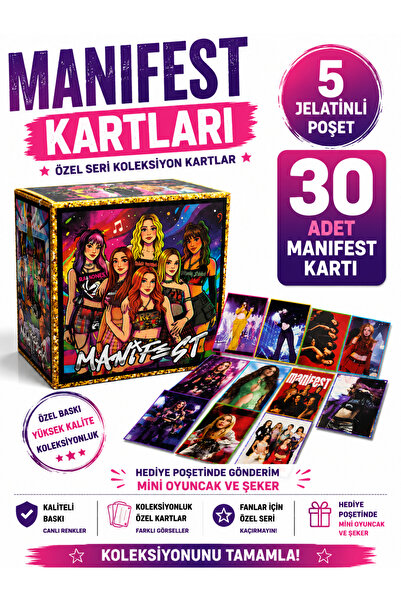 Emrah Gültekin Manifest Kartları 5 Jelatinli Poşet Toplam 30 Adet Koleksiyon ...