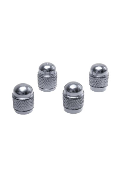 AUTOMAX Set capacele auto pentru ventil rotund silver, 4 buc.