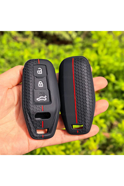 Alazpay غطاء مفتاح من السيليكون بنمط مميز لسيارات أودي A3 A4 A5 A6 A8 e-tron ...