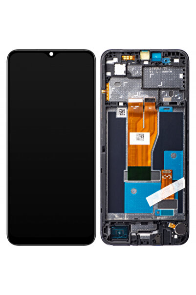 realme C30/ Narzo 50i Prime Οθόνη αφής, με πλαίσιο, Μαύρο, Σερβις Πακ 4130279