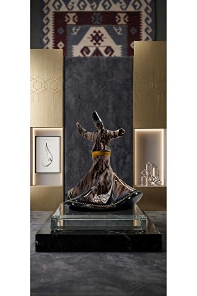 MEVLANA BAZAAR Seramik Dekoratif Semazen Biblo 22 CM