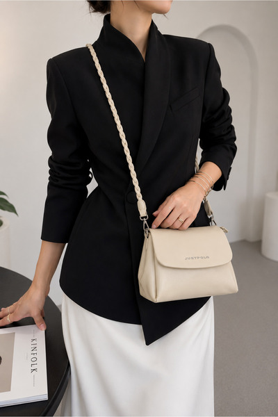 Just Polo Women's Patent Leather Shoulder Bag Multi-Compartment Casual and St...