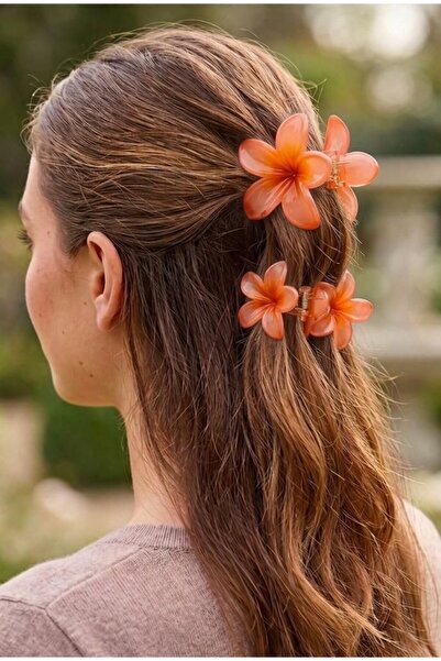 TOPTANCI Lotus Flower 3-Piece Buckle Set (Orange)