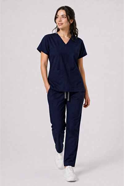 Toridas Set uniformă medicală de asistentă medicală albastru marin