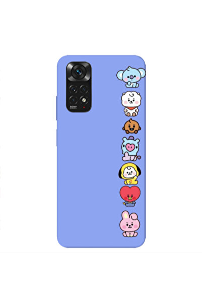 Other Xiaomi Redmi Note 11 4G Lovely animals Light Purple Colored Silicone TP...