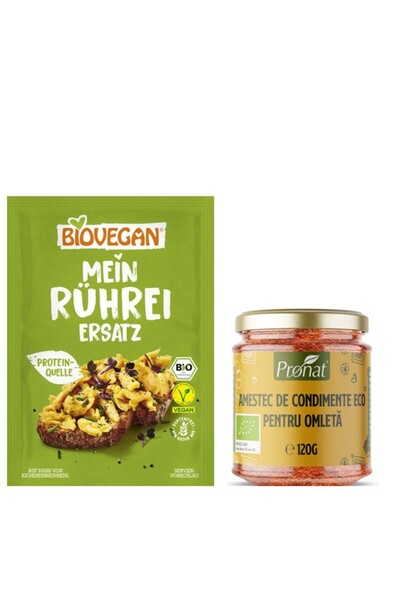 Biovegan Pachet Bio pentru Ouă Bătute Vegane: Alternativă la Ouă Bătute 50 g ...