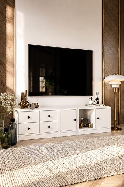 nettrends.net the new trend of shopping Modern Beyaz TV Ünitesi 164,8 cm Çok ...