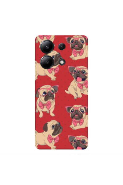 Other Xiaomi Redmi Note 13 4G Dog Spectacled Red Colored Silicone TPU Θήκη