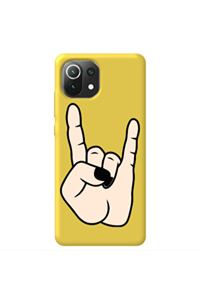 Other Xiaomi Mi 11 Lite Rock Yellow Colored Silicone TPU Θήκη