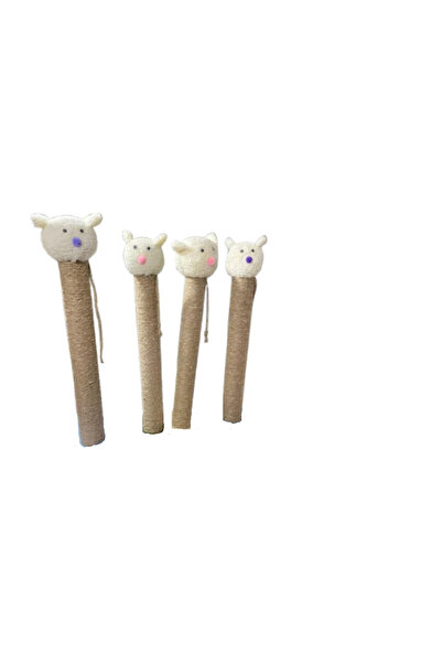 65cm kedi tırmalama kedi kafalı sadece çubuk tırmalama