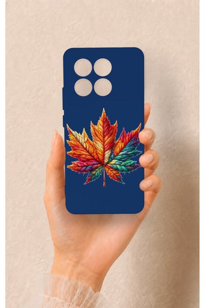 Vip Case Poco X6 Pro Compatible Colorful Leaf Pattern Silicone Case