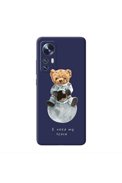 Other Xiaomi Mi 12 Pro Bear in space Dark blue Colored Silicone TPU Θήκη