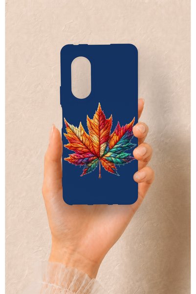 Vip Case Huawei Nova 9Se Compatible Colorful Leaf Pattern Silicone Case