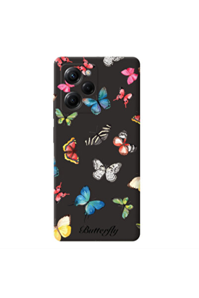 Other Xiaomi Poco X5 Pro Mixed Butterflys Black Colored Silicone TPU Θήκη