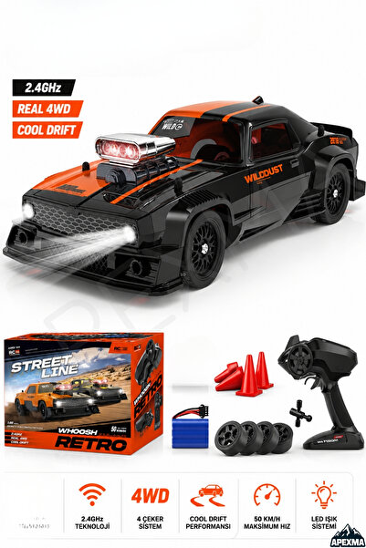 Apexma Oyuncak 2.4GHz Uzaktan Kumandalı 50 Km Hız Yapabilen 4x4 Drift Yapan O...