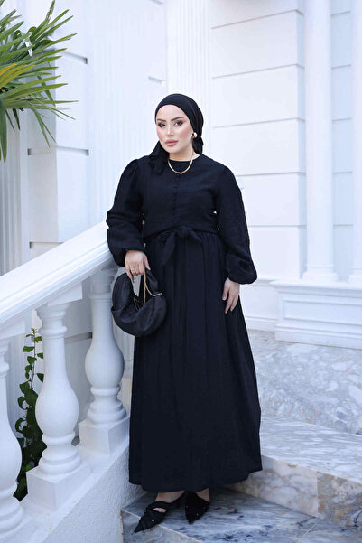 İmajButik Μαύρο μπροστινό δεμένο πουκάμισο φούστα κοστούμι