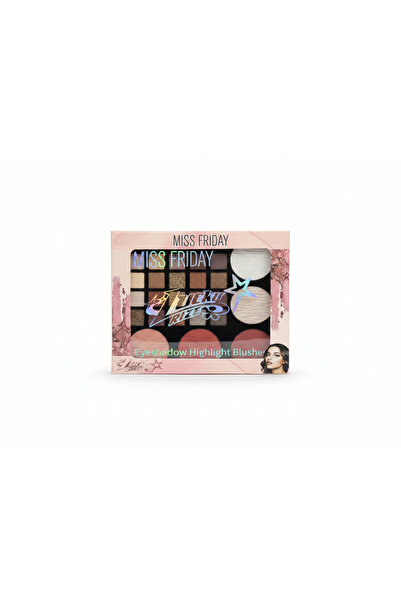 MISS FRIDAY Eyeshadow Palette with Highlighter and Blush - 25 Colors