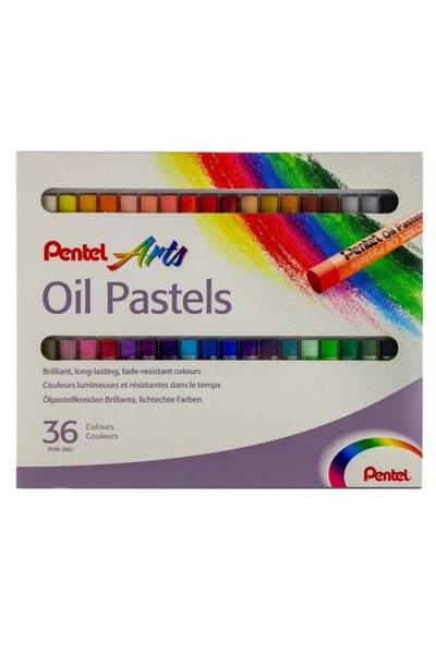 Pentel Arts Oil Pastels 36-Piece Oil Pastel Crayon Set