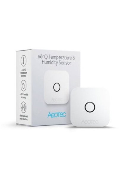 Aeotec Senzor de temperatura si umiditate, Z-Wave Plus, alb