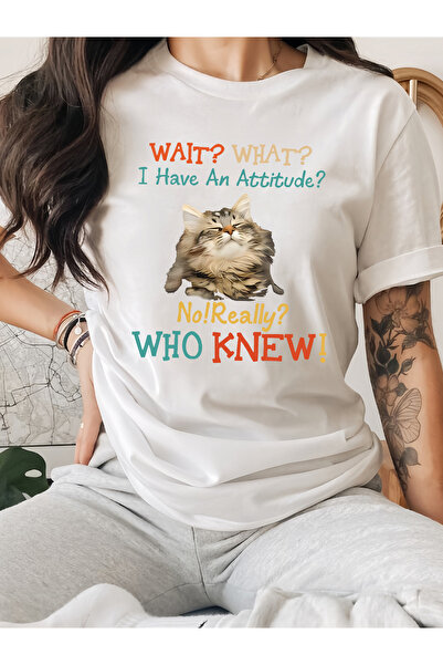 BASEPULSE Cat Letter Print T-shirt, Short Sleeve Crew Neck Casual Top For Sum...