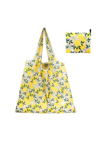 Choice4 Yellow lemon Large Capacity Folding Shopping Bag,Environmentally Frie...