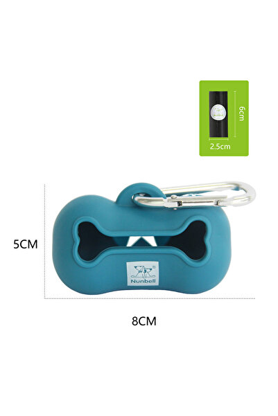 Choice Blue Silicone Dog Waste Bag Dispenser Durable Portable Dog Poop Bag Ho...