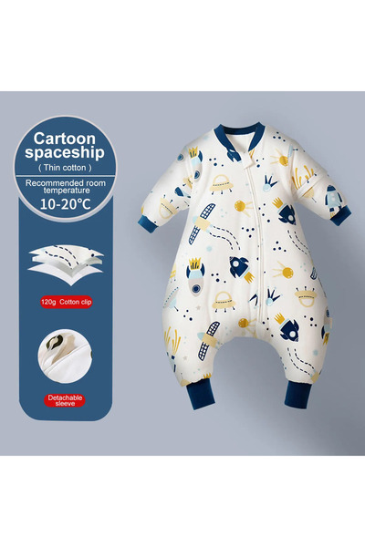 Choice19 AIBOYING 90-100CM SpaceShip 2 Baby Cartoon Split-legged Sleepsacks W...