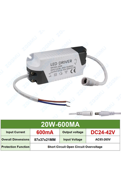 Choice1 1PCS DC head 20W 600MA LED Driver 8-12W 12-18W 18-24W 25-36W 50W Cons...