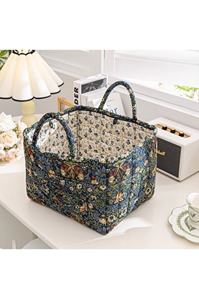 Choice7 DUTRIEUX 33x27x26cm Style C Floral Fabric Storage Bins with Handles, ...
