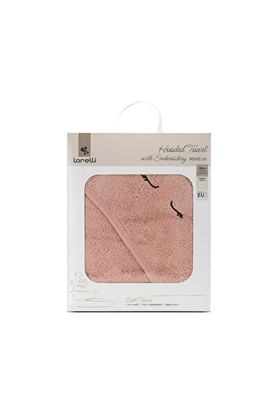 LORELLİ Prosop de baie cu gluga si broderie, 90 x 90 cm, 0 luni+, bumbac, Smo...