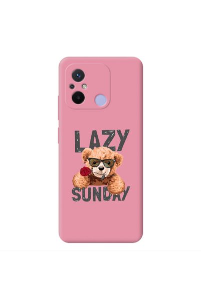 Other Xiaomi Redmi 12C Lazy sunday Pink Colored Silicone TPU Θήκη