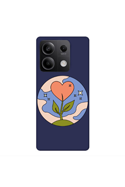 Other Xiaomi Redmi Note 13Pro 5G Hearted Flower Dark blue Colored Silicone TP...