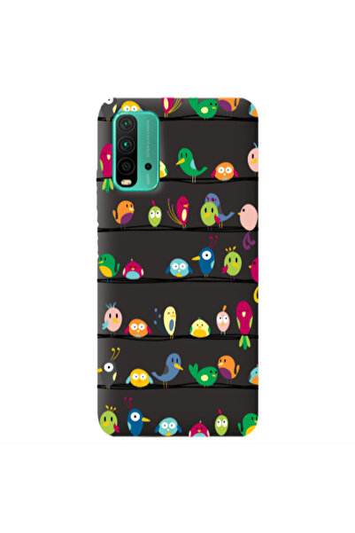 Other Xiaomi Poco M3 birds Black Colored Silicone TPU Θήκη