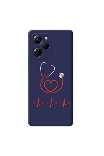 Other Xiaomi Poco X5 Pro Stethoscope Dark blue Colored Silicone TPU Θήκη