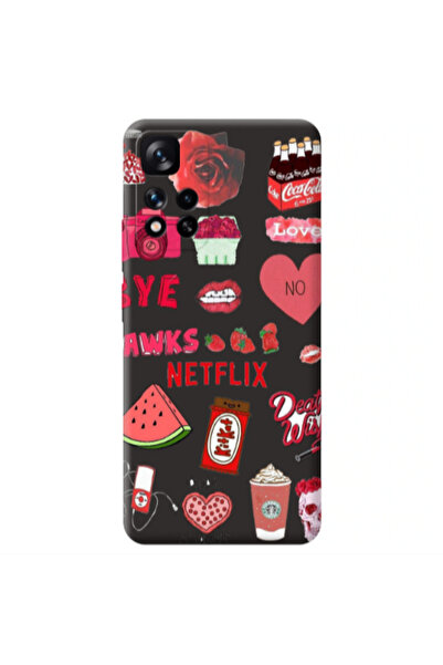 Other Xiaomi Redmi Note 11 Pro 5G pizza is my valentine Black Colored Silicon...
