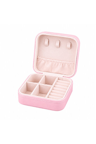 Lacoz Portable Travel Jewelry Organizer Box with Zipper Compact Jewelry Stora...