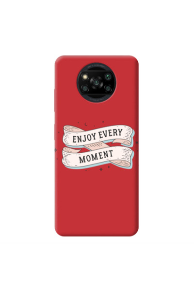 Other Xiaomi Poco X3 /X3 Pro Enjoy Every Moment 2 Red Colored Silicone TPU Θήκη