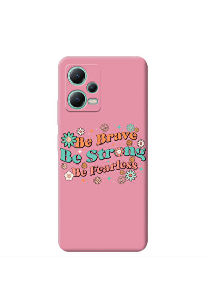 Other Xiaomi Redmi Note 12 Pro 5G Be Brave Pink Colored Silicone TPU Θήκη