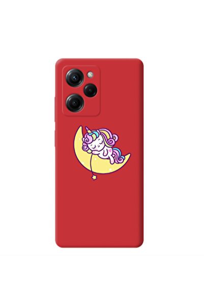Other Xiaomi Poco X5 Pro Sleeping horse Red Colored Silicone TPU Θήκη