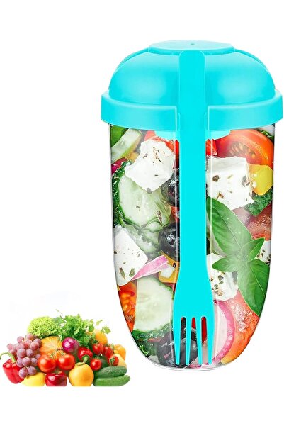 Arabest Salad Cup with Lids and Fork, Fresh Salad Shaker Container for Lunch,...
