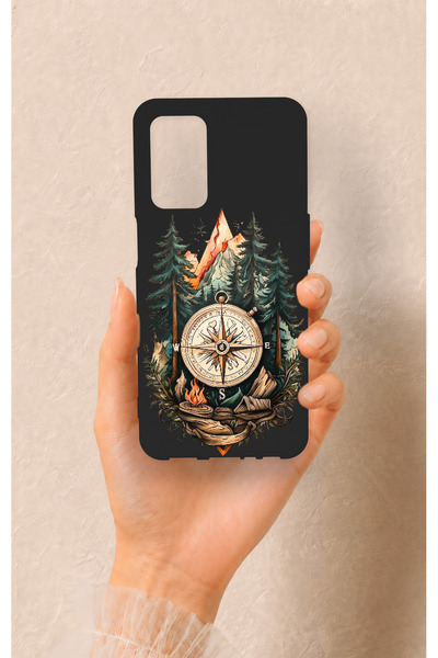 Vip Case Oppo A55 Compatible Compass Forest Pattern Silicone Case