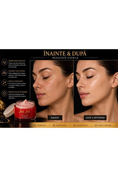 Joli Joli Red Caviar Day Cream 50 ml Cremă de Față cu Extract de Caviar și 3 Tipuri de Acid Hialuronic
