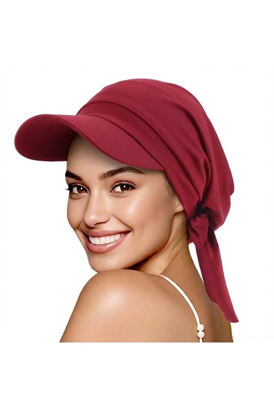 Choice5 One Size Burgundy Women Fashion Baseball Hijab Cap Bonnet Soft Breath...