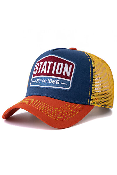 Choice3 56cm-60cm Orange Navy Blue Hot Sale Unisex Baseball Cap Classic STATI...