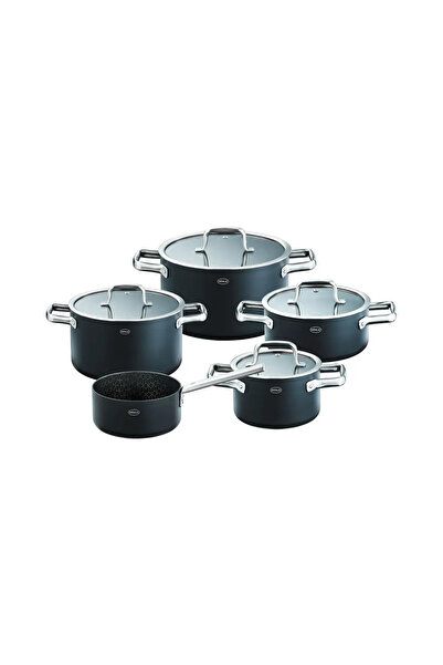 rösle Set de vase de gătit, oțel inoxidabil, 5 piese, Rosle, Ebonic, negru