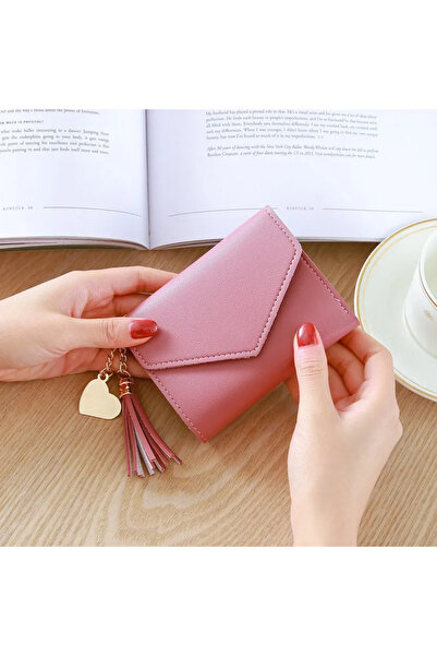 Choice6 deeppink Fashion Short Women Wallets PU Leather Women Luxury Tassels ...