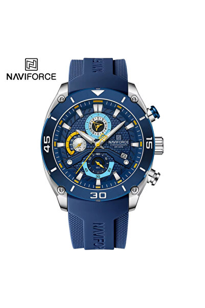 Choice7 ساعة NAVIFORCE SBEBE - ساعة رجالية إبداعية بحزام سيليكون ناعم، كرونوغ...